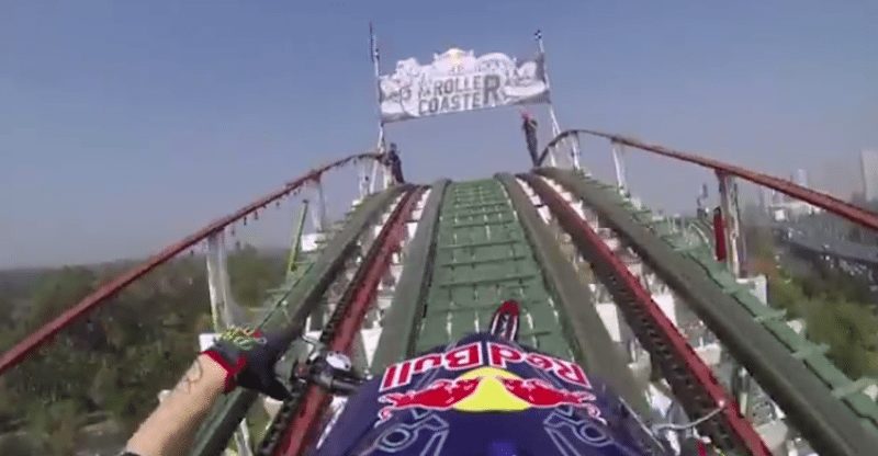 motorcycle on roller coaster