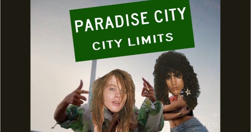 Axl and slash paradise city