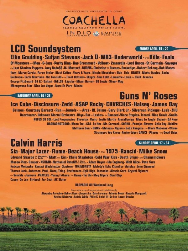 Coachella 2016 Lineup