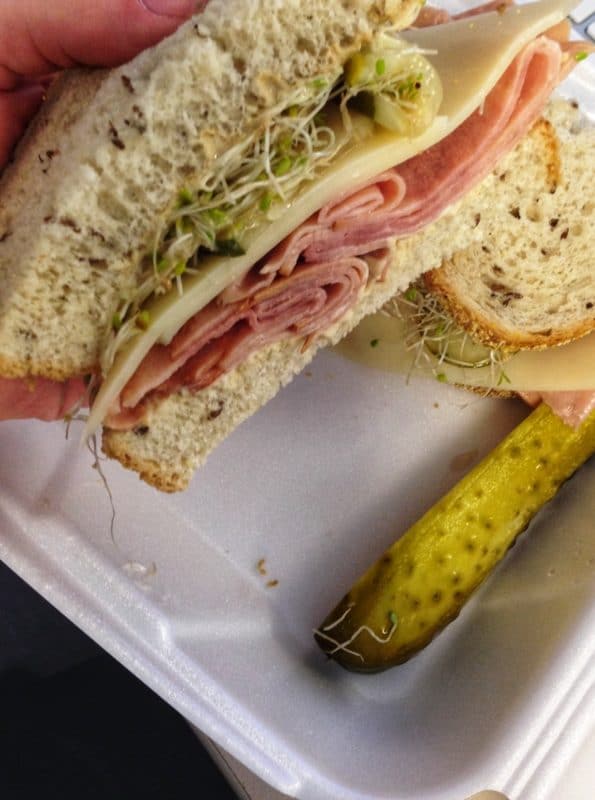 A ham sandwich from the Lunch Box in Palm Desert, California 