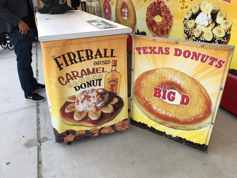 A Fireball Whiskey Caramel Banana Donut is available at the Date Festival