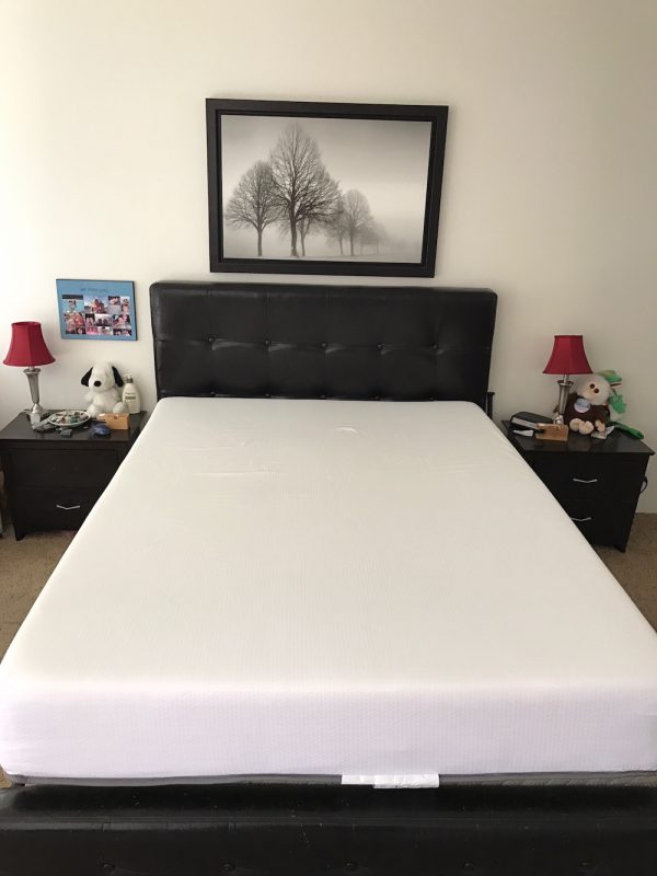 Here is my mattress from Eight on my bed. 