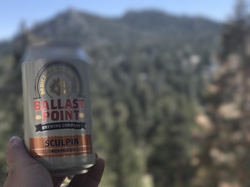 Enjoying a beer at the top of the Palm Springs Aerial Tramway