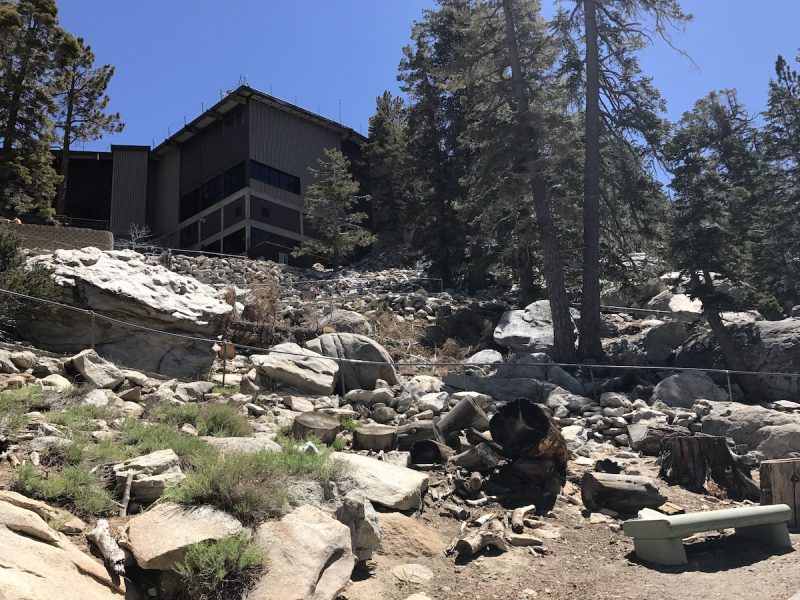 The ramp that leads up and down from the Mountain Station to the hiking trails at the Palm Springs Aerial Tramway