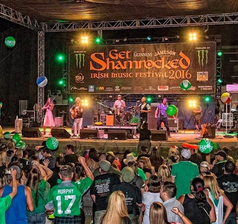 The Get Shamrocked Festival stage and crowd