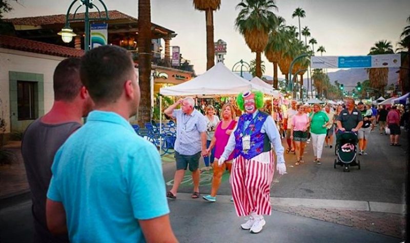 Harpo the Clown at Palm Springs VillageFest