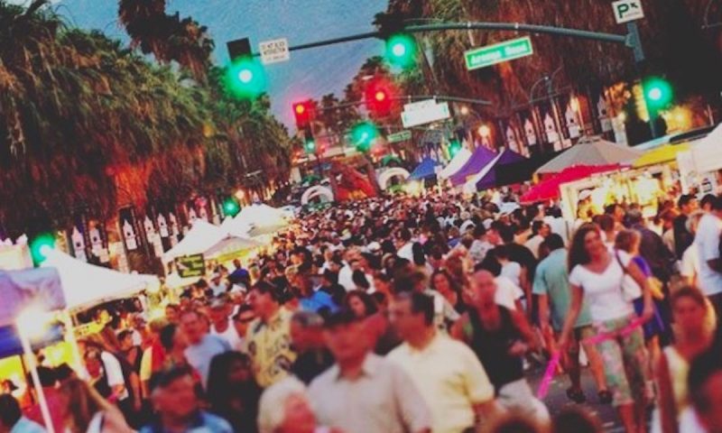 A big crowd at the Palm Springs VillageFest Street Fair