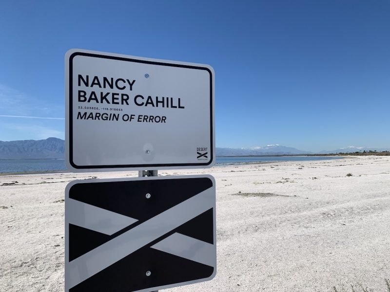 Nancy Baker Cahill Desert X sign