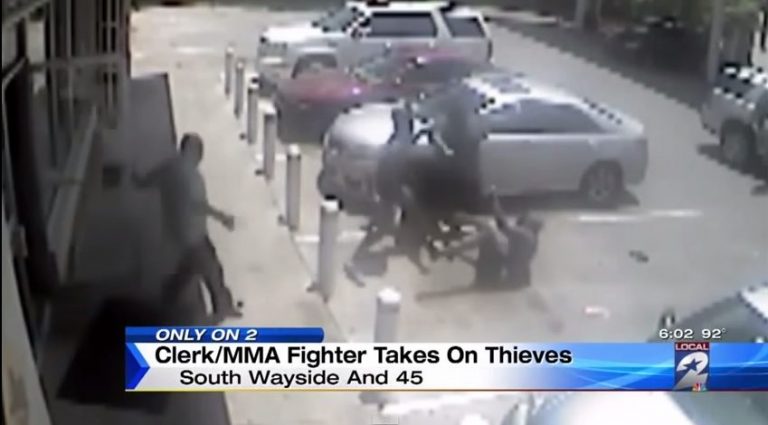 mma fighter kicks ass in houston