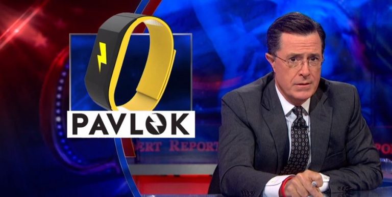 Colbert on The Pavlok – The Fitness Band That Electrically Shocks You & Takes Your Money