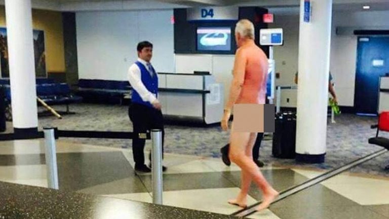 Angry Dude Gets Naked at Airport to Protest Overbooked Flight