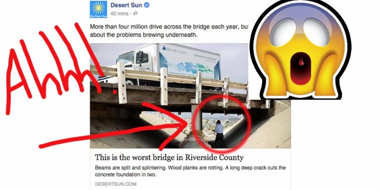 Desert Sun Reporter Stands Under “Worst Bridge” in the County and We are All Terrified