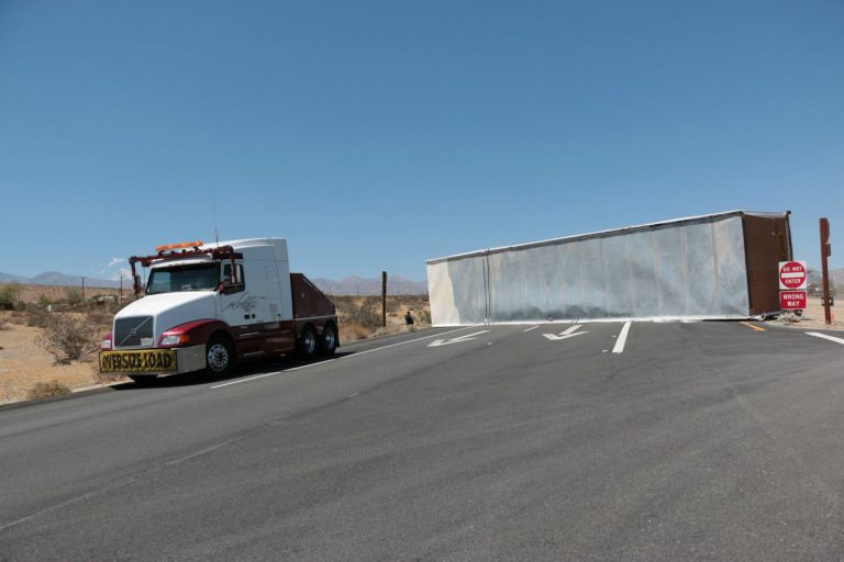 Photos: Wide Load Driver Has a Bad Day on Highway 62