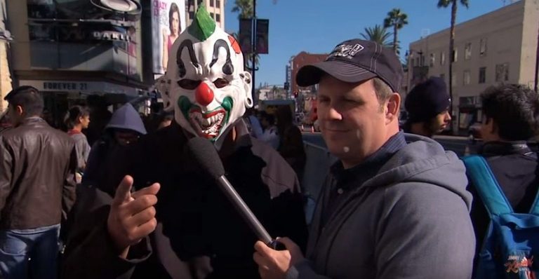 Video: Jimmy Kimmel lets people with masks go off on their Facebook friends