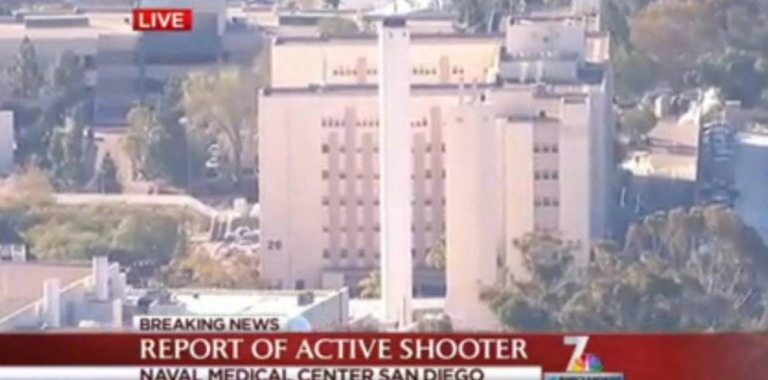 UPDATE: Investigation finds now sign of shooting at San Diego military medical center