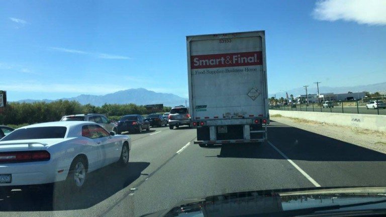 Head’s Up: a vehicle fire has the 10 freeway all backed up