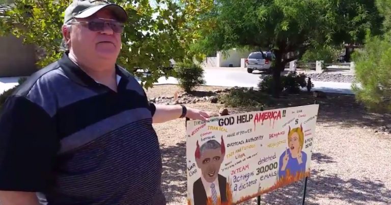 Victorville man creates subtle anti-Hillary yard sign to help make America great again