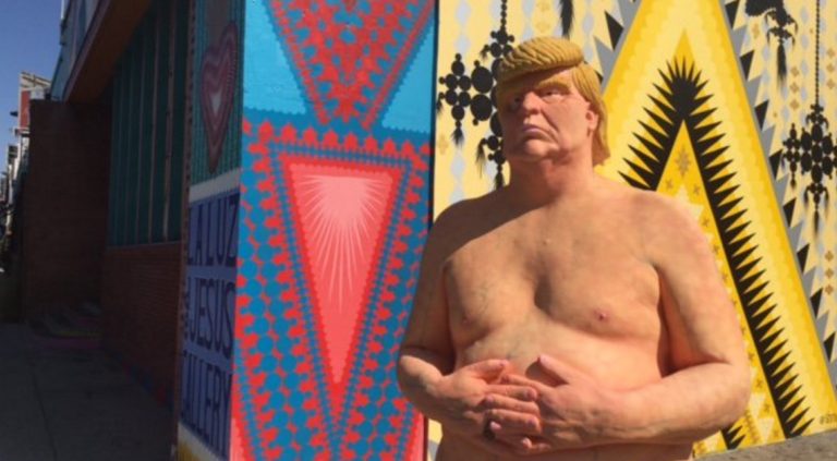 Los Feliz is now home to an incredibly sexy naked Trump statue