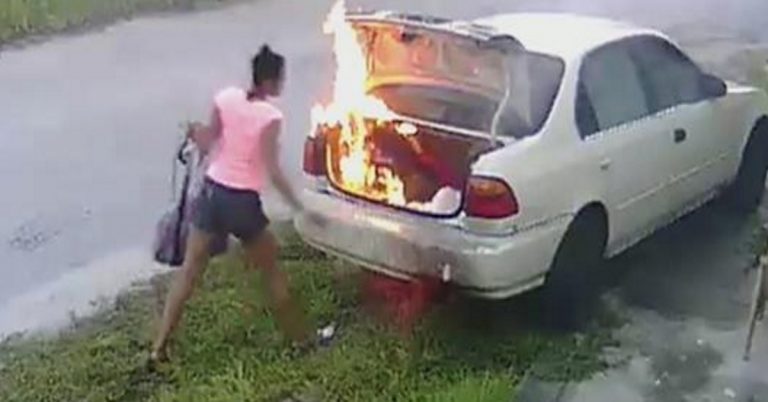 Video: Woman attempts to set ex’s car on fire, lights up wrong vehicle