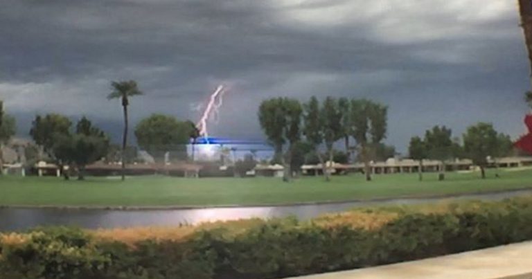 Thunderstorms hit the Coachella Valley [Photos and Video]