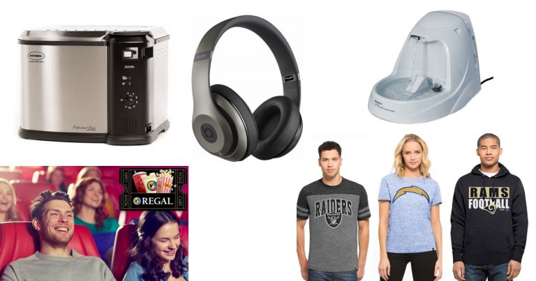 Today’s best deals: NFL merch, pet fountains, movie tickets, more