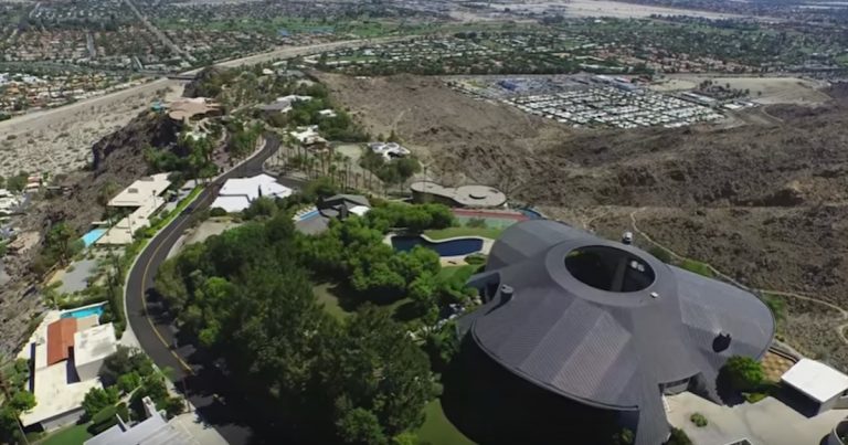 Check out some pretty cool drone footage shot over Bob Hope’s Palm Springs house