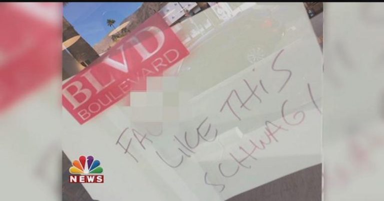 Some jerk wrote hateful graffiti on a bunch of Palm Springs businesses