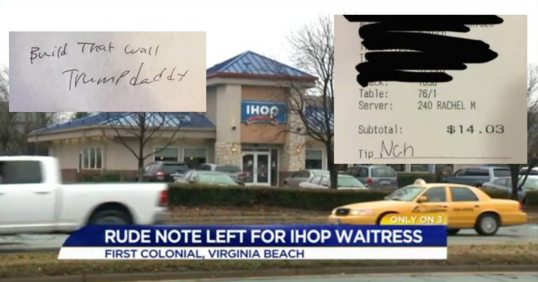 IHOP customers leave ‘Build that wall, Trump Daddy ‘ note instead of tip