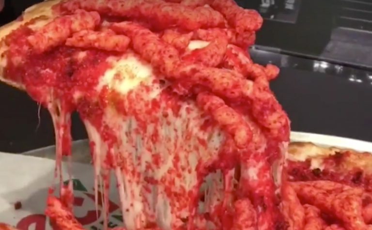 Flamin’ Hot Cheetos Pizza is a real thing you can get in So Cal