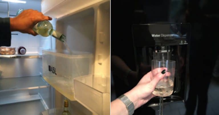 Wine lover comes up with clever fridge hack