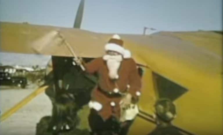 Video: Here’s Santa flying into Palm Springs to hand out presents back in 1938