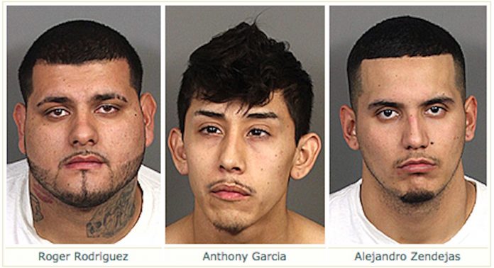 Three suspects from a Palm Desert shooting: Roger Rodriguez, 20 years old, from La Quinta, Anthony Garcia, 20 years old, from Indio, and Alejandro Zendejas 23 years old, from Indio.