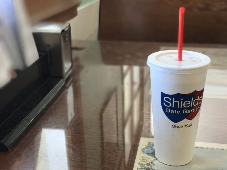 A date shake from Shield's Date Garden in Indio, California