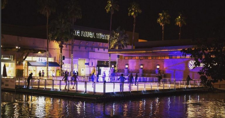 The outdoor ice skating rink is returning to the River in Rancho Mirage