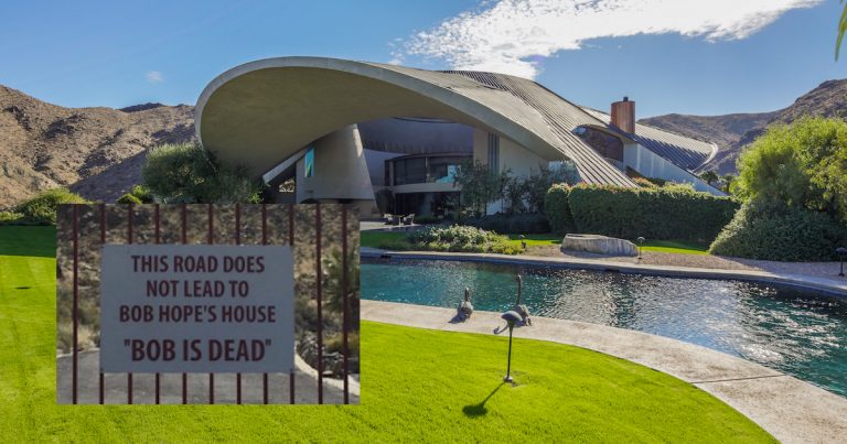 If you try to go to Bob Hope’s Palm Springs house, you will be greeted by these ridiculous signs