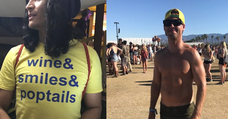 Can you spot the subtle difference between the guys at Coachella vs. the guys at Stagecoach?