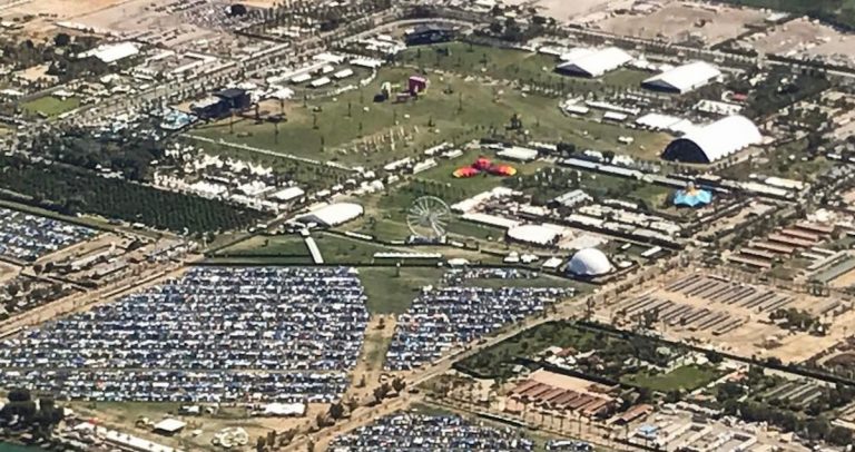 Here’s what this year’s Coachella looks like…from a few thousand feet in the air