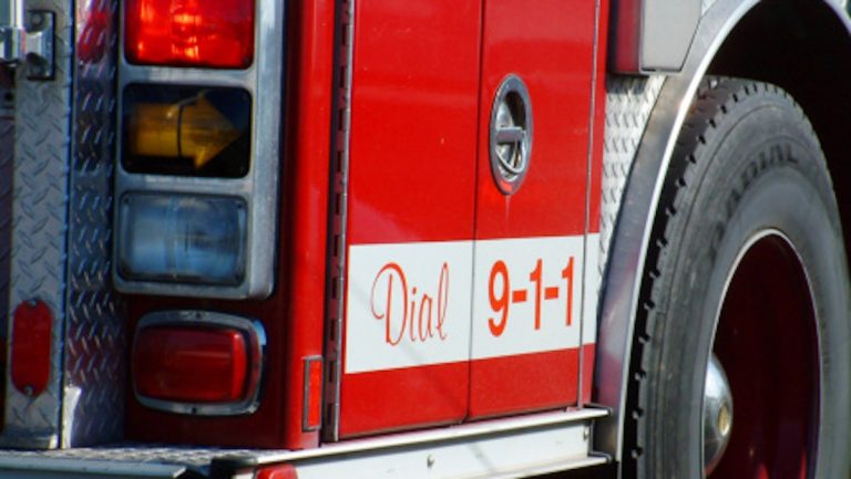 Mail-carrying truck catches fire on 10 Freeway in desert center