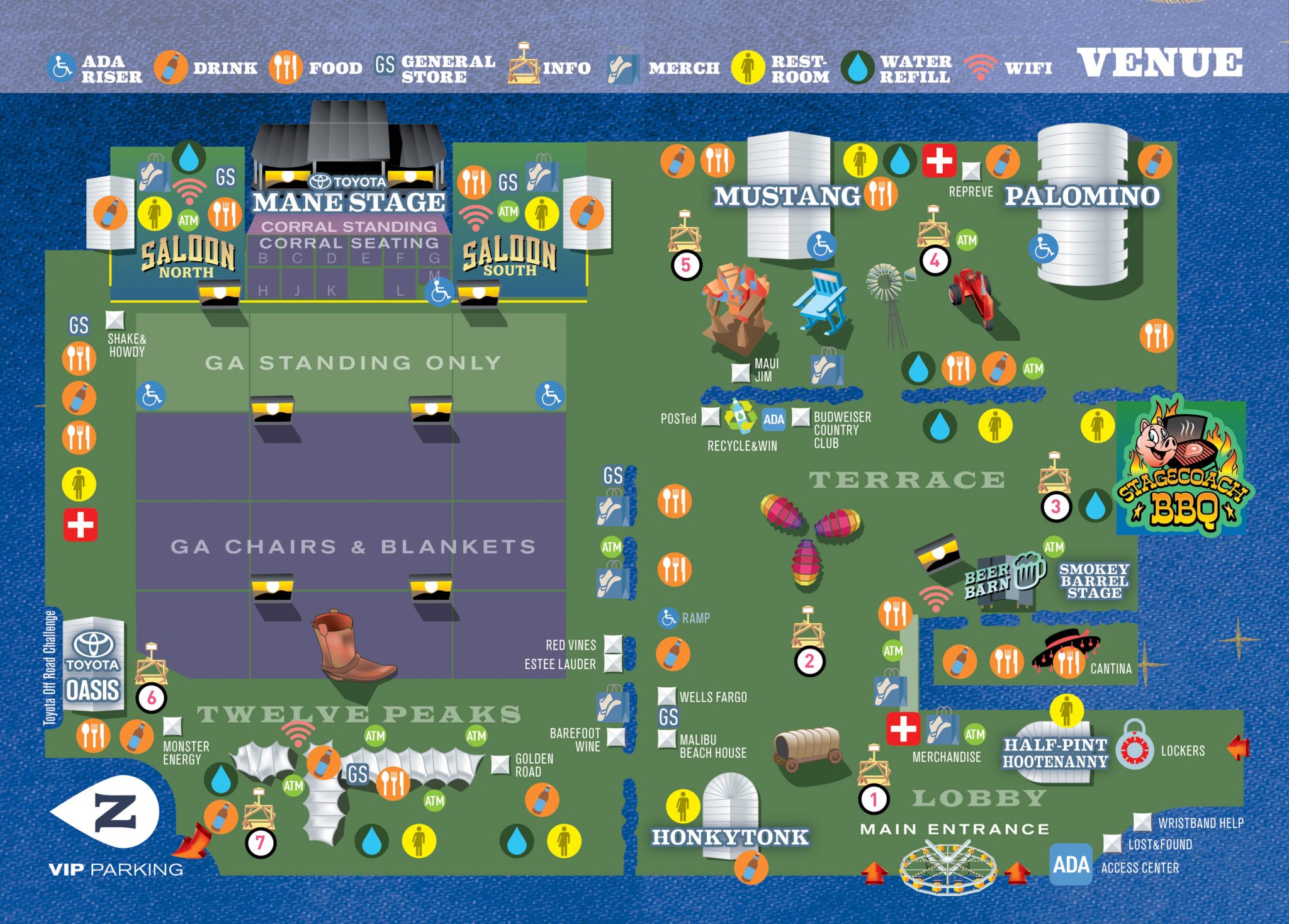 Here are you Stagecoach Festival venue and parking maps Cactus Hugs