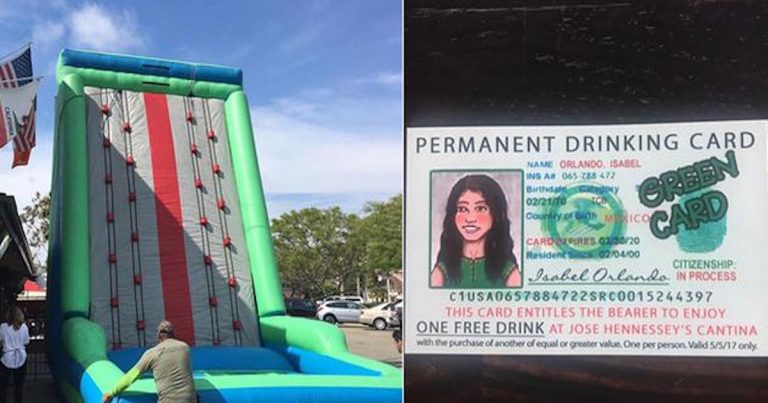 Orange County bar’s Cinco de Mayo promotion included inflatable border wall and ‘Green Cards’