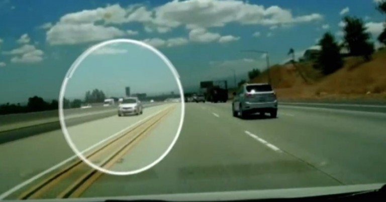 [WATCH] Elderly driver cruises carpool lane IN THE WRONG DIRECTION