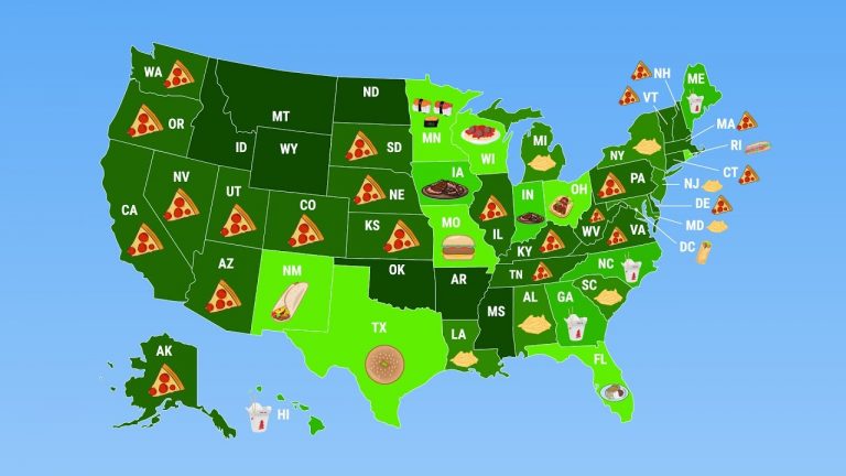 The most popular late-night food by state