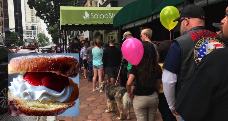 I waited in a super-long line for donuts and beer in San Diego…and it was so worth it!