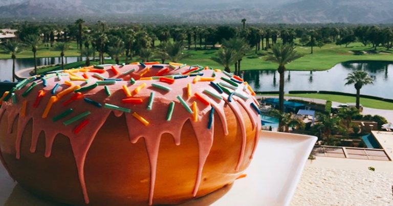 The Desert Springs Marriott is offering a hotel package that includes a giant doughnut