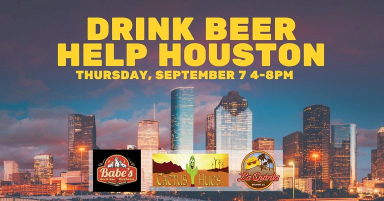 Reminder: You can drink beers to raise funds for Houston this Thursday