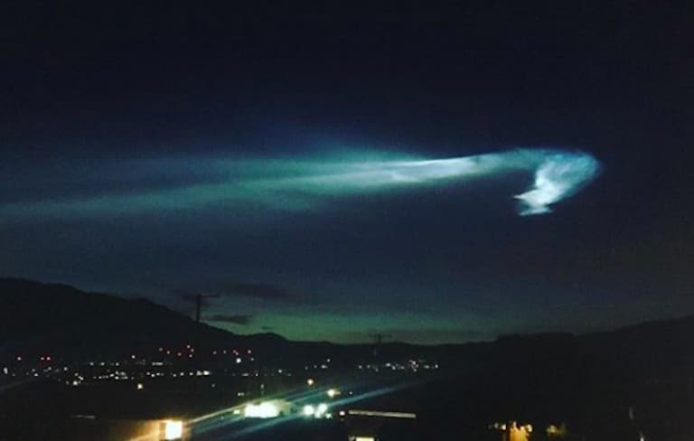 That thing in the sky?  It was a Space X rocket.  Check out some pics…