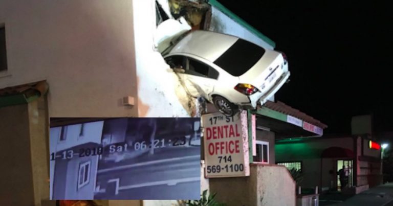 There’s now video of that car flying into a building and holy crap!