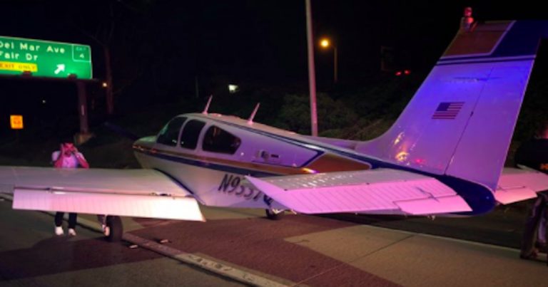 Plane makes emergency landing on So Cal Freeway