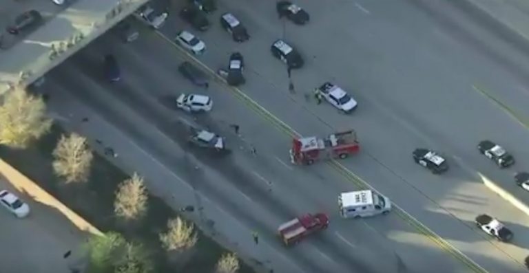 Fatal 7-vehicle crash on 210 Freeway caused by chase suspect going the wrong way