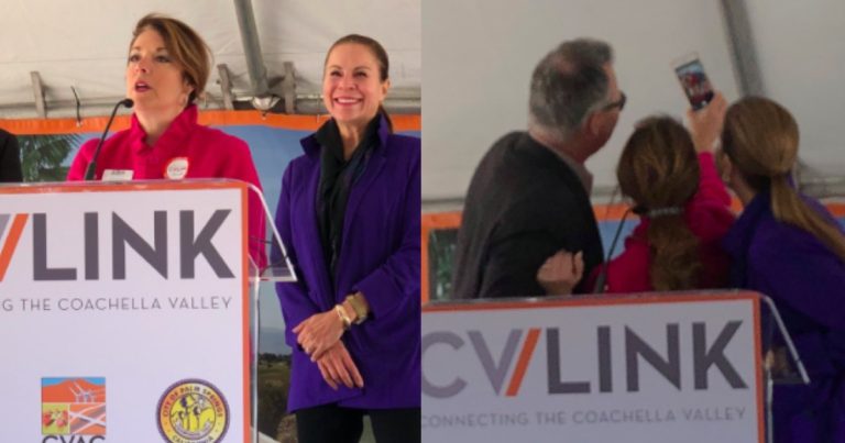 The La Quinta Mayor had a real zinger for Rancho Mirage at the CV Link ceremony